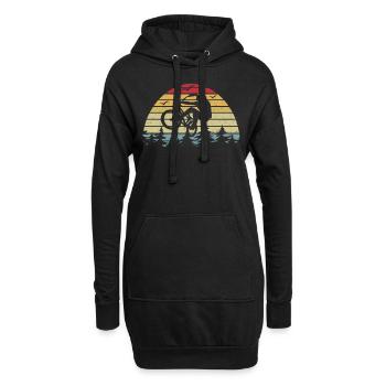 BMX Cycliste Cycliste Rétro Rétro cadeau BMX - Sweat-shirt à capuche long Femme - noir - Devant