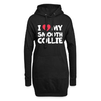 I love my Kurzhaarcollie Familienhund Geschenk - Hoodie-Kleid - Schwarz - Vorne