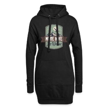 Randonnées montagnes Nature alpinisme Alpinisme forêt - Sweat-shirt à capuche long Femme - noir - Devant