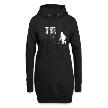 Eishockey Eishockeyspieler Eishockey Torwart - Hoodie-Kleid - Schwarz - Vorne