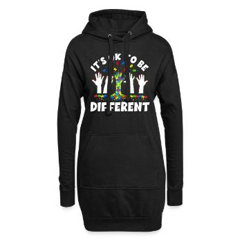 Autismus Bewusstsein - Hoodie-Kleid - Schwarz - Vorne