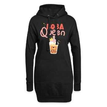 Bubble Tea - Sweat-shirt à capuche long Femme - noir - Devant