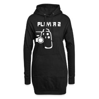 Gamer Player 2 Partner Gaming Cadeau - Sweat-shirt à capuche long Femme - noir - Devant