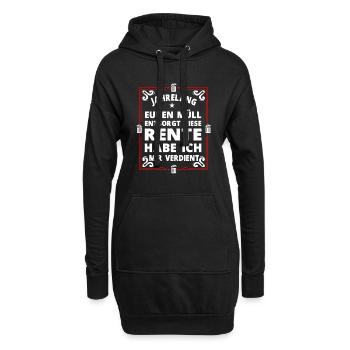 Müllmann in Rente , lustige Müllmänner Sprüche - Hoodie-Kleid - Schwarz - Vorne