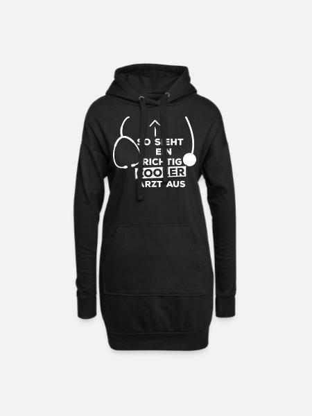 So sieht ein richtig cooler Arzt aus - Hoodie-Kleid - Schwarz