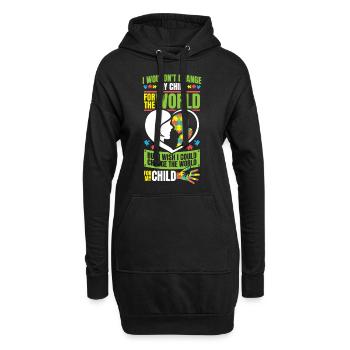 Autismus Bewusstsein - Hoodie-Kleid - Schwarz - Vorne