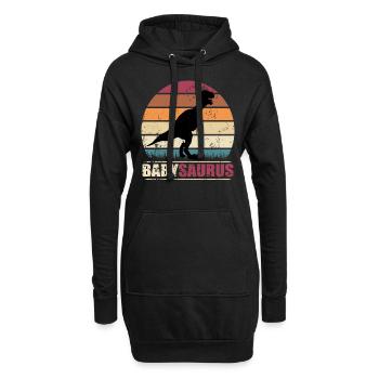 BébéSaurus dinosaure T-Rex Bébé Dino - Sweat-shirt à capuche long Femme - noir - Devant