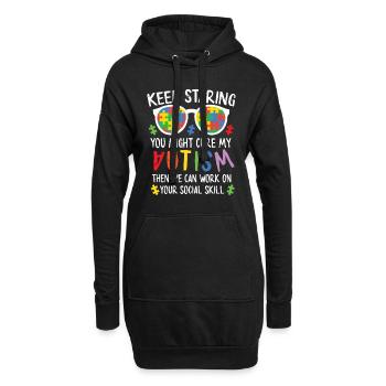 Autismus Bewusstsein - Hoodie-Kleid - Schwarz - Vorne