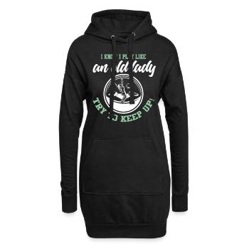Tennis tennis tennis court de tennis - Sweat-shirt à capuche long Femme - noir - Devant