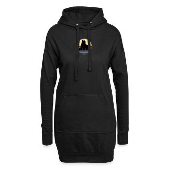 Retro Design Inlineskaten Rollschuh Inlineskaten - Hoodie-Kleid - Schwarz - Vorne