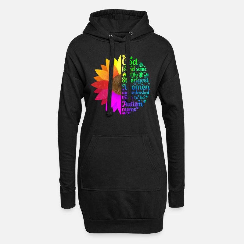 Autismus Bewusstsein - Hoodie-Kleid - Schwarz