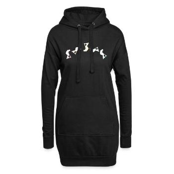 Stunt Scooter frontflip Scooter Trick Skatehalle - Hoodie-Kleid - Schwarz - Vorne
