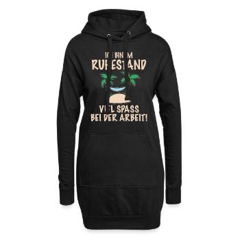 Ruhestand Viel Spaß Bei Der Arbeit Pensionierung - Hoodie-Kleid - Schwarz - Vorne