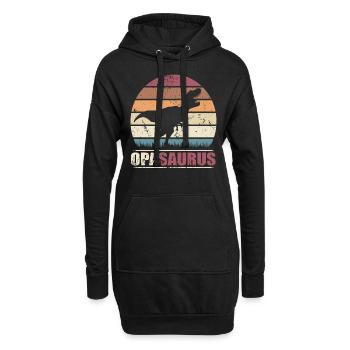 OpaSaurus GrandpaSaurus Dinosaure Grandpa Saurus - Sweat-shirt à capuche long Femme - noir - Devant