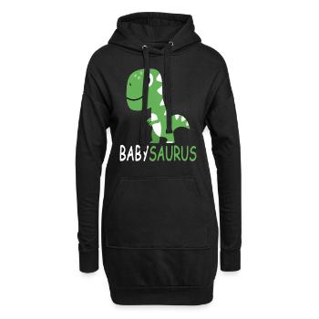 BébéSaure - Bébé Saurus - Bébé dinosaure - Sweat-shirt à capuche long Femme - noir - Devant