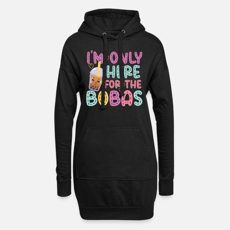 Bubble Tea - Hoodie-Kleid - Schwarz