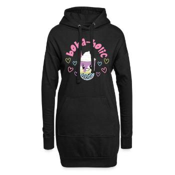 Bubble Tea - Sweat-shirt à capuche long Femme - noir - Devant