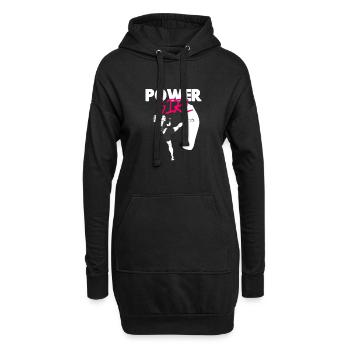 Power Girl Kickboxing Kickboxing Kickboxing Sports de combat - Sweat-shirt à capuche long Femme - noir - Devant