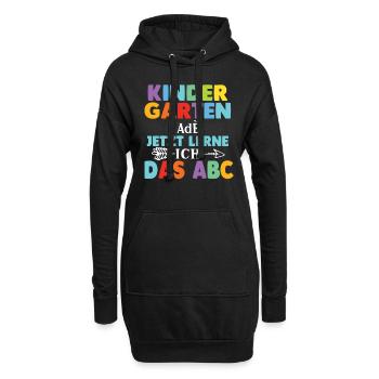 Erster Schultag Schulanfang Schulkind - Hoodie-Kleid - Schwarz - Vorne