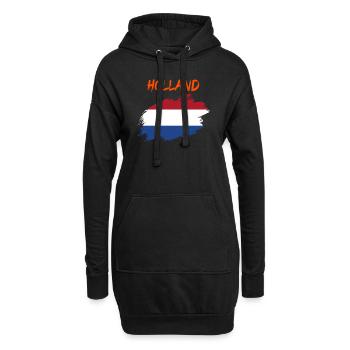 Hollande Pays-Bas Drapeau drapeau - Sweat-shirt à capuche long Femme - noir - Devant