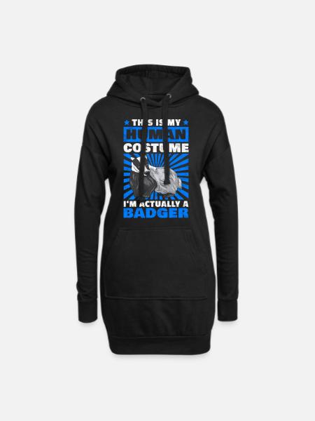Das ist mein Honigdachs Kostüm Dachs Spruch - Hoodie-Kleid - Schwarz