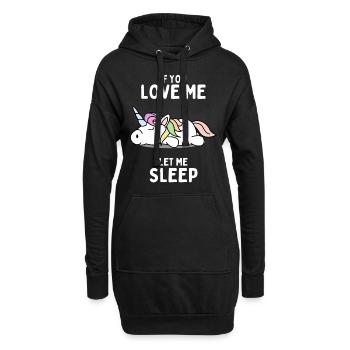 Licorne endormie Cadeau amusant - Sweat-shirt à capuche long Femme - noir - Devant