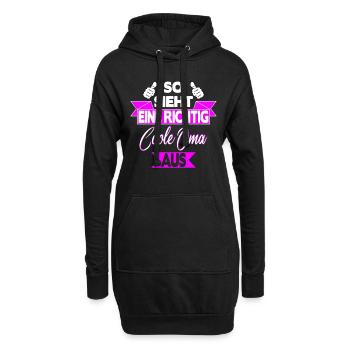 So sieht eine richtig coole Oma aus - Hoodie-Kleid - Schwarz - Vorne