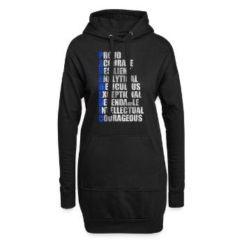 EMT ambulanciers ambulanciers - Sweat-shirt à capuche long Femme - noir - Devant