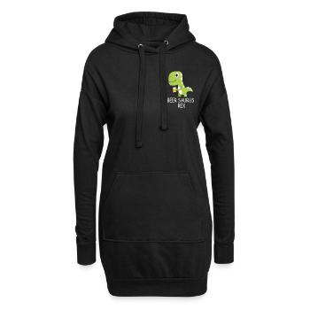 Beersaurus Rex bière costume de carnaval de dinosaure - Sweat-shirt à capuche long Femme - noir - Devant