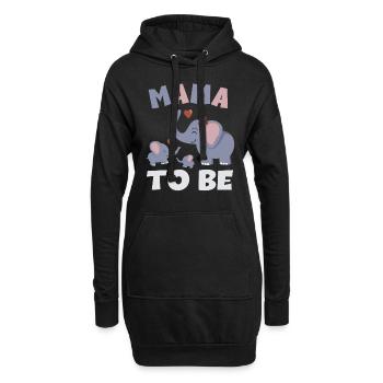 Maman To Be Elephant Bébé Elephant Jumeaux - Sweat-shirt à capuche long Femme - noir - Devant