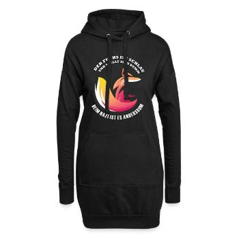 Gegen Nazis & Rassismus Fuchs Spruch Geschenk - Hoodie-Kleid - Schwarz - Vorne