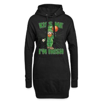Kiss Me Im Irish Basketball Player Kiss me Im - Hoodie-Kleid - Schwarz - Vorne