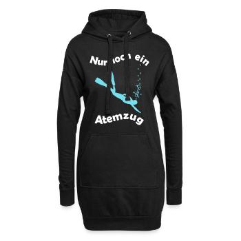 Nur noch ein Atemzug Apnoetaucher - Hoodie-Kleid - Schwarz - Vorne