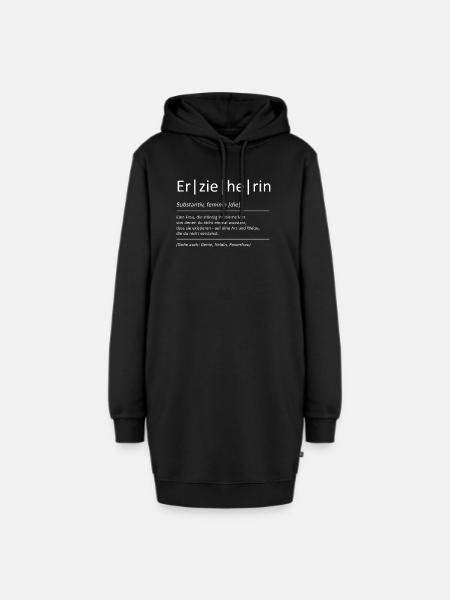 Bedeutung Erzieherin Spruch Tagesmutter - Hoodie-Kleid - Schwarz