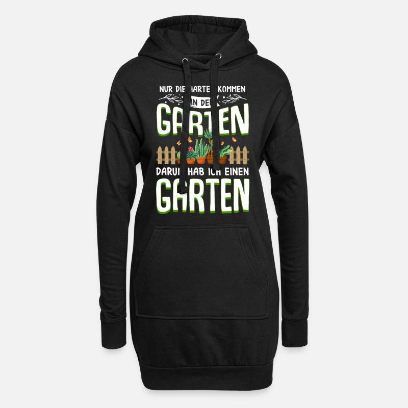 Garten - Hoodie-Kleid - Schwarz