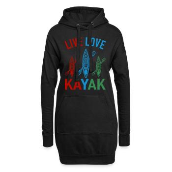 Live Love Kayak Canoë-kayak Kayak Kayak - Sweat-shirt à capuche long Femme - noir - Devant
