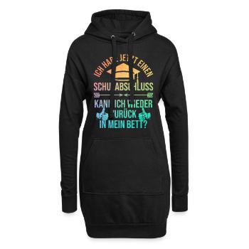 Schulabschluss Abschluss Abi Realschule Abitur - Hoodie-Kleid - Schwarz - Vorne