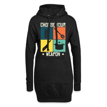 Koch Kochkunst küche Hobbykoch - Hoodie-Kleid - Schwarz - Vorne