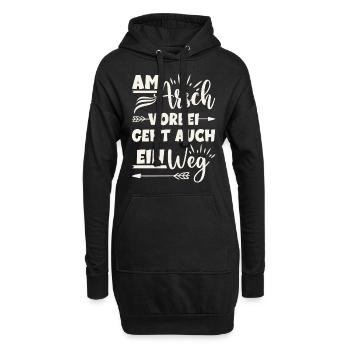 Am Arsch vorbei geht auch ein Weg - Hoodie-Kleid - Schwarz - Vorne