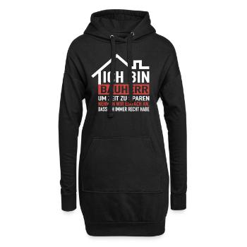 Ich Bin Bauherr Hausbau Richtfest Bauherrin - Hoodie-Kleid - Schwarz - Vorne