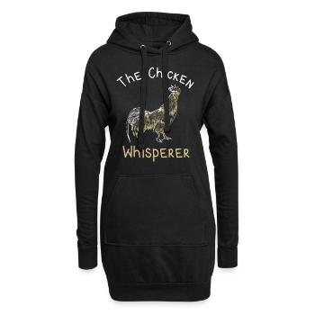 Le poulet Whisperer Coq agriculteur volaille agriculteur - Sweat-shirt à capuche long Femme - noir - Devant