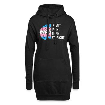 LGBT Transgenre Mois Trans Gay Cerveau Pride - Sweat-shirt à capuche long Femme - noir - Devant