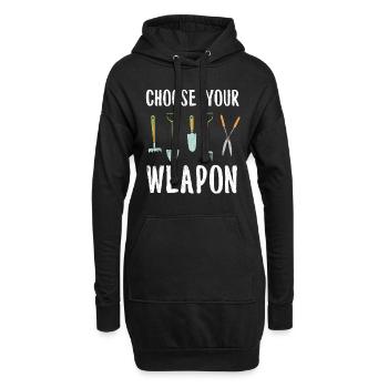 Jardin - Sweat-shirt à capuche long Femme - noir - Devant