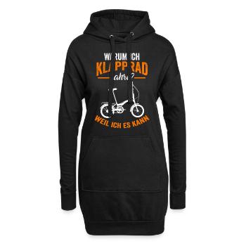 Klappradfahrer Fahrradtour Fahrradrennen Fahrrad - Hoodie-Kleid - Schwarz - Vorne
