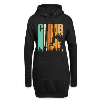 Geschenk Kletterer Boulderer klettern bouldern - Hoodie-Kleid - Schwarz - Vorne