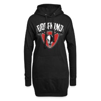 Dorfkind - Hoodie-Kleid - Schwarz - Vorne