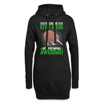 Kiwi Vogel ist fantastisch Schnepfenstrauß Spruch - Hoodie-Kleid - Schwarz - Vorne
