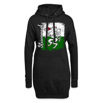 Steiermark - Hoodie-Kleid - Schwarz - Vorne