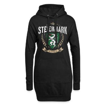 Steiermark Wappen Panther Retro Steirer Bua Madl - Hoodie-Kleid - Schwarz - Vorne