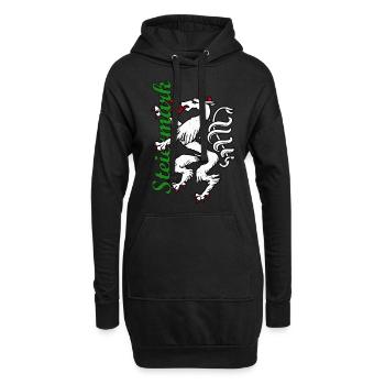 Steiermark Panther Wappen Schriftzug Steirer Bua - Hoodie-Kleid - Schwarz - Vorne